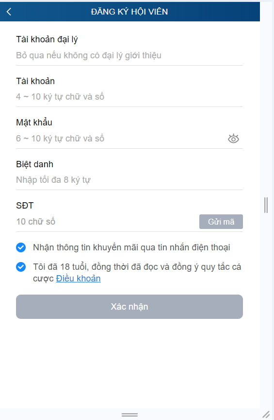 đăng ký kubet bản mobile